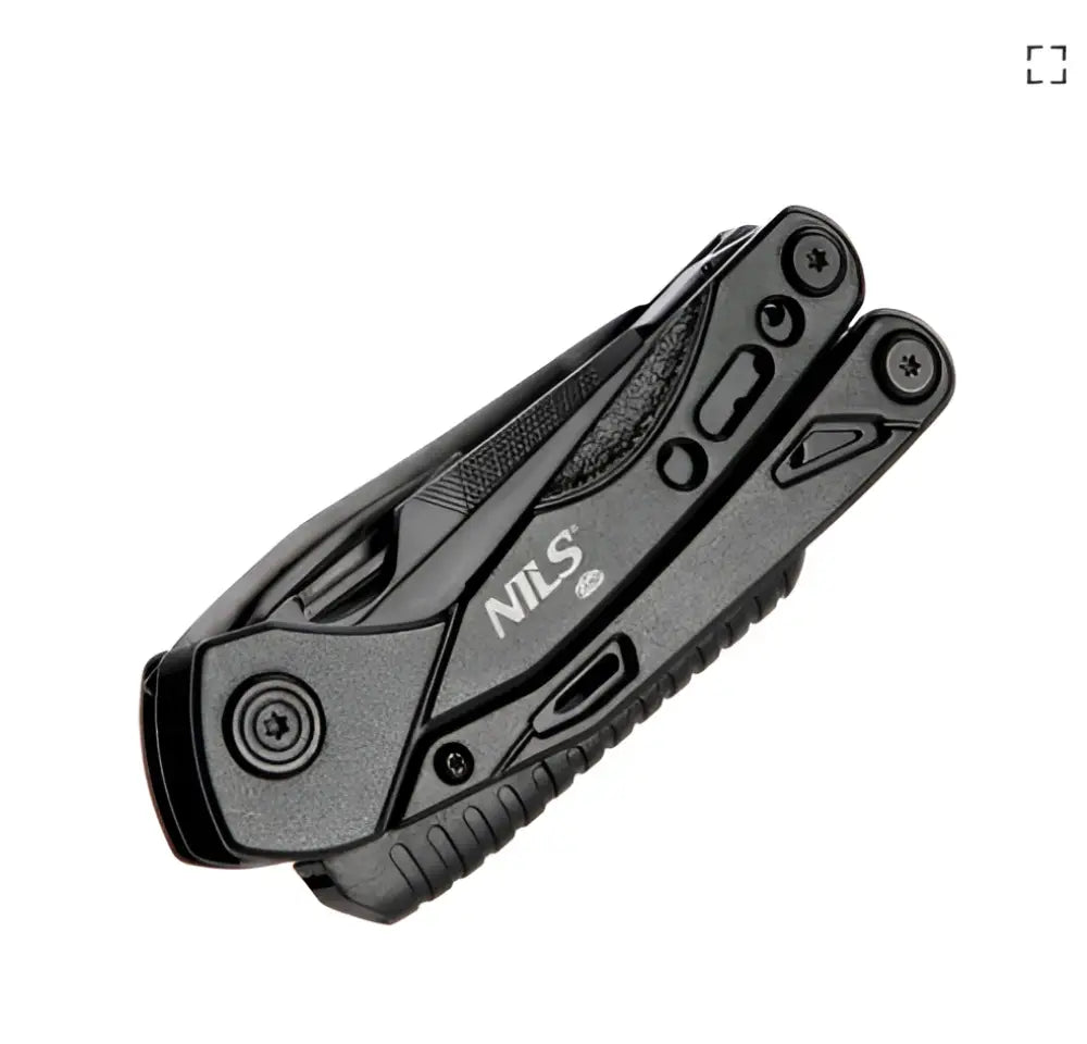 Musta nils monitoimityökalu NC1744 textured gripilla ja metallisilla yksityiskohdilla