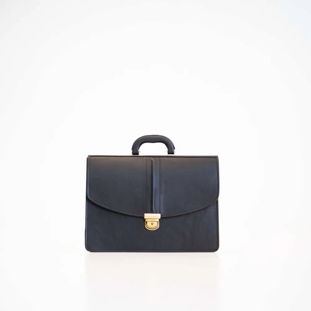 Nahkainen salkku no. 99 – musta - laukku aidosta nahasta retkeilyvarusteet verkkokaupasta 234,61 €