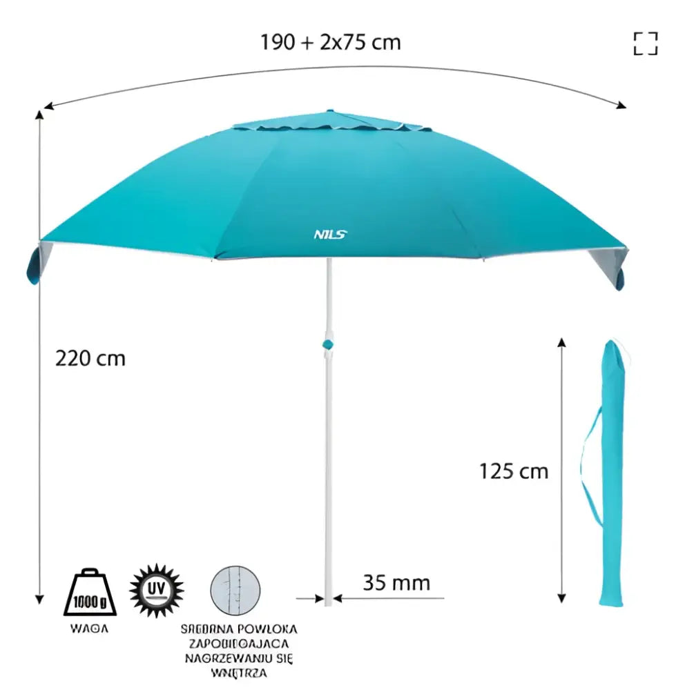 Nc7822 nils aurinkovarjo rannalle läpinäkyvällä keskiosalla - accessories nils retkeilyvarusteet verkkokaupasta