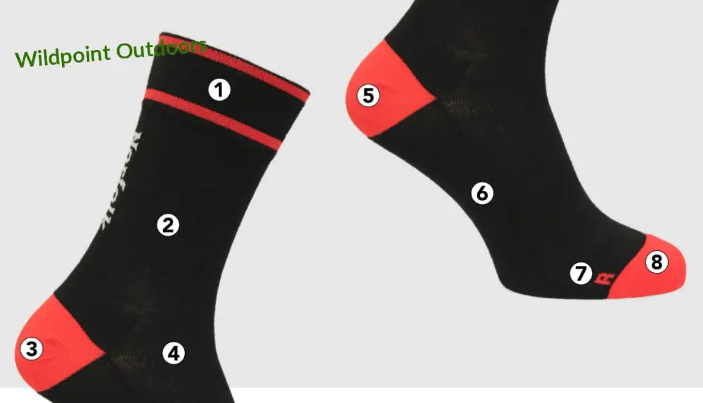 Norfolk adam merinovilla pyöräilysukat 2pr - wildpoint retkeily