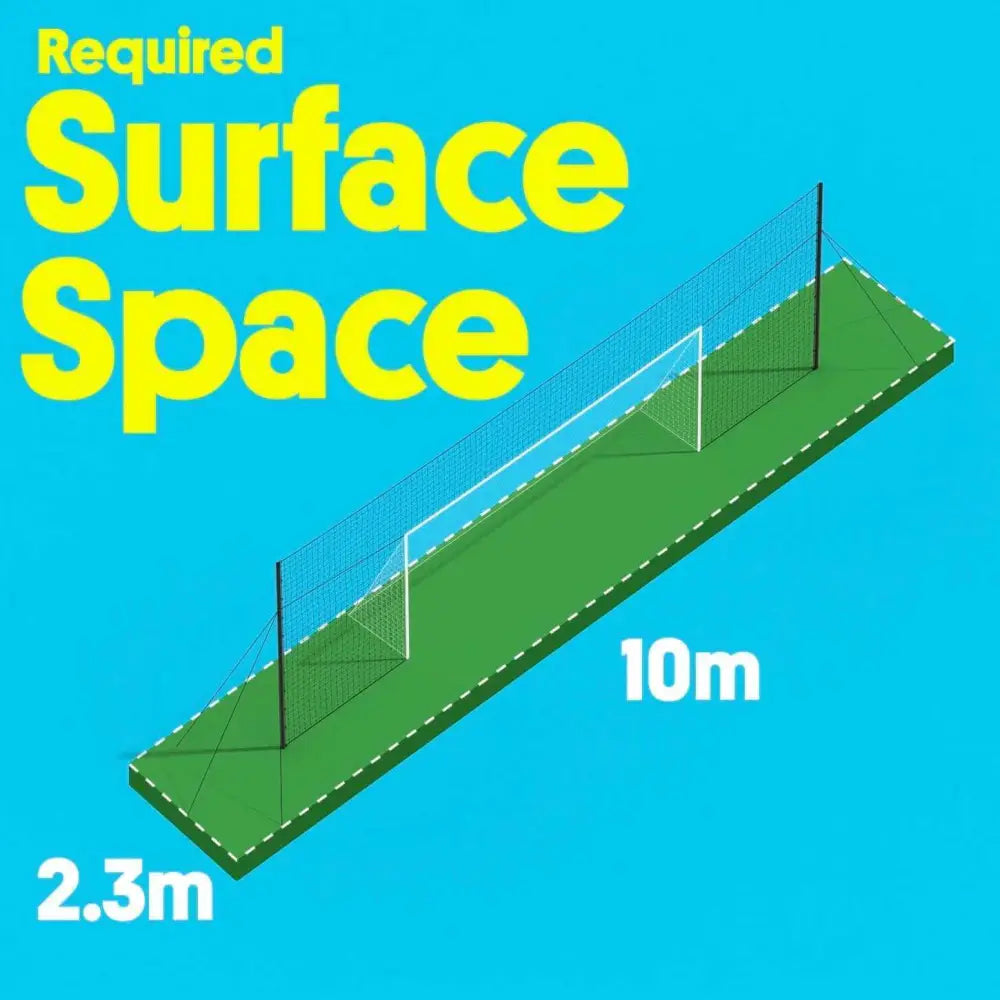 Green artificial turf soccer field with white lines and netted open goaaal football goal 3-in-1 trainer large