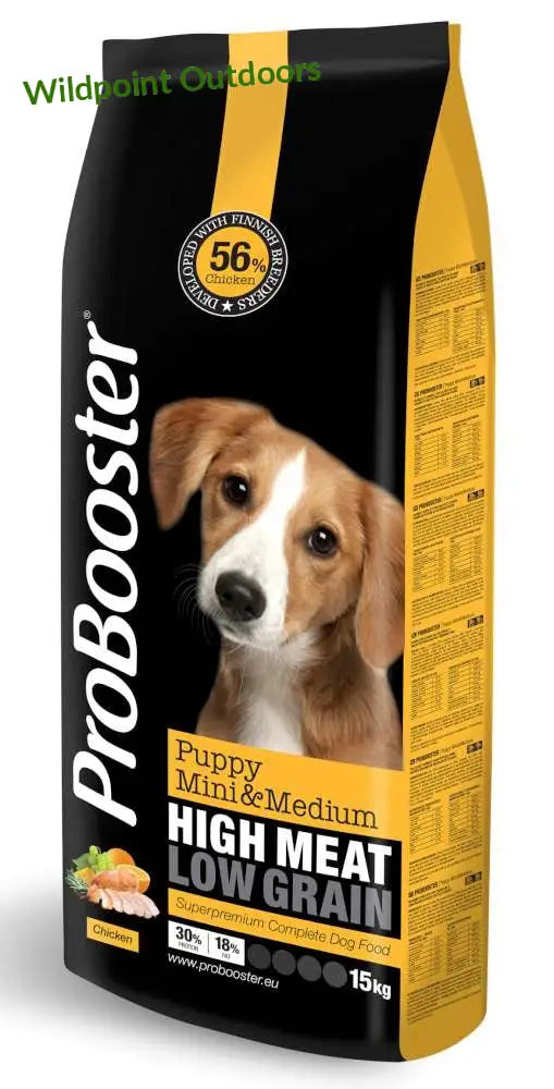 Probooster puppy mini & medium chicken - 3kg - wildpoint retkeily 18,50 €