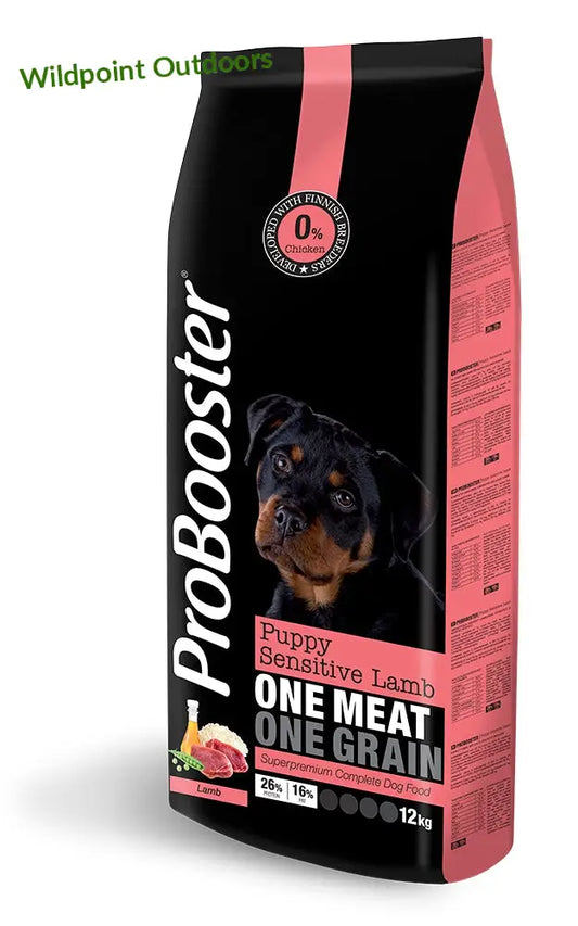 Probooster puppy sensitive lamb - 2kg - wildpoint outdoors retkeily 16,50 €