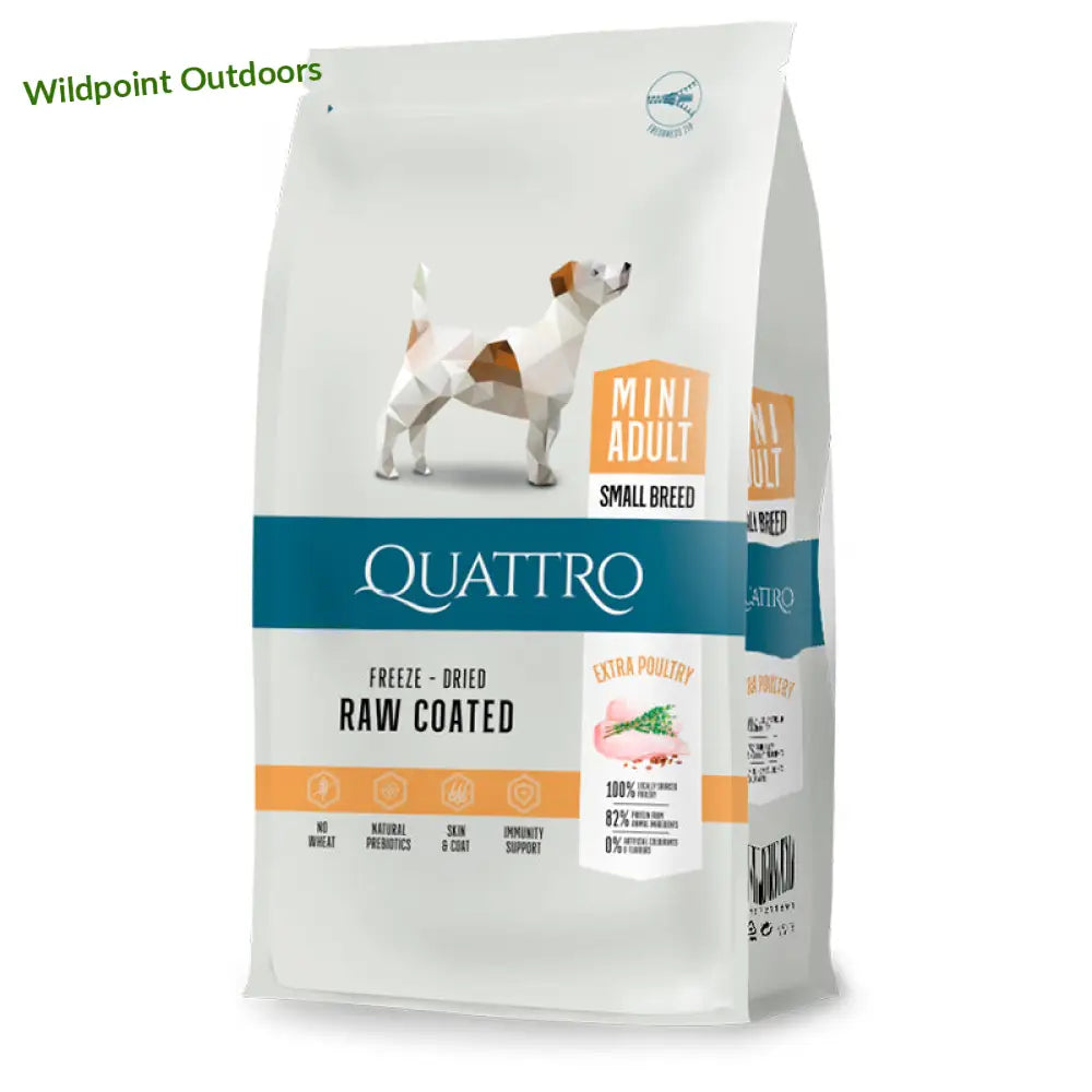 Quattro dog mini adult small breed - 1.5kg - wildpoint outdoors retkeily 9,90 €