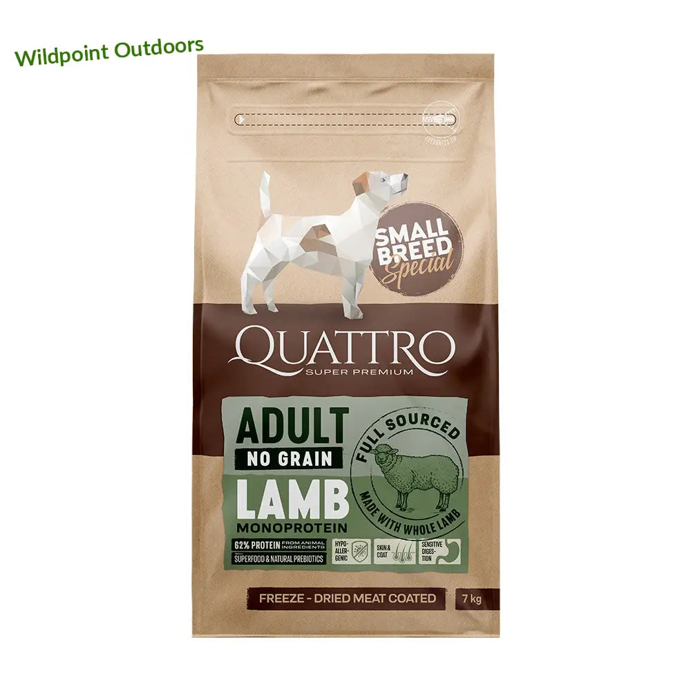 Quattro dog small breed adult with lamb - 7kg - wildpoint retkeily 45,90 €