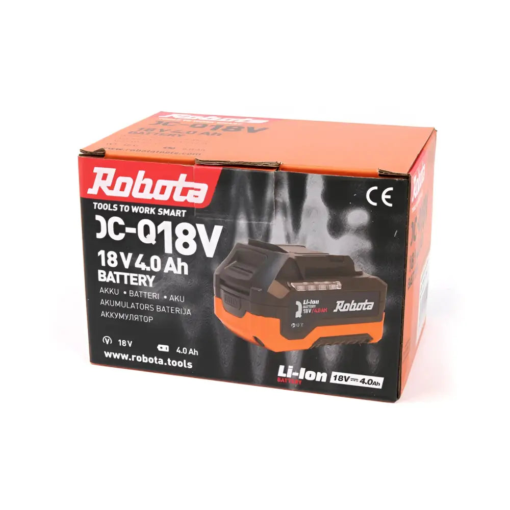 Robota akku dc-q 18v 4ah - akku varauksen näyttö retkeilyvarusteet verkkokaupasta 39,90 €