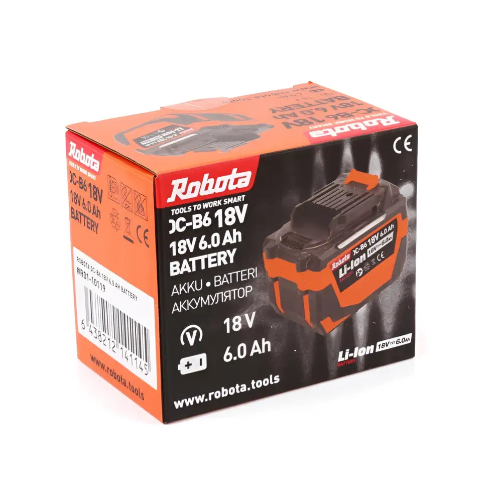 Robota dc-b6 18v 6ah akku - li-ion akku retkeilyvarusteet verkkokaupasta 69,90 €