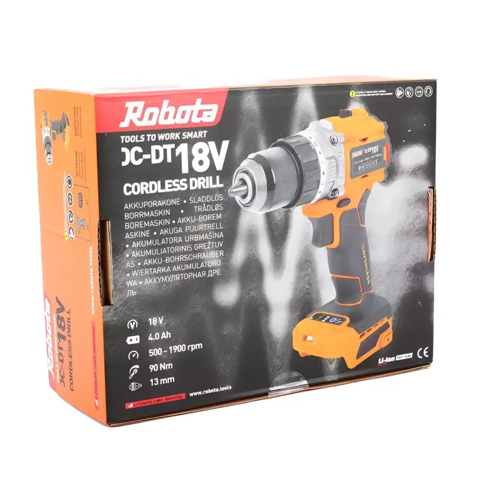 Robota dc-dt18v akkuporakone 13mm runko - akkuporakone 90nm vääntö retkeilyvarusteet verkkokaupasta 79,90 €