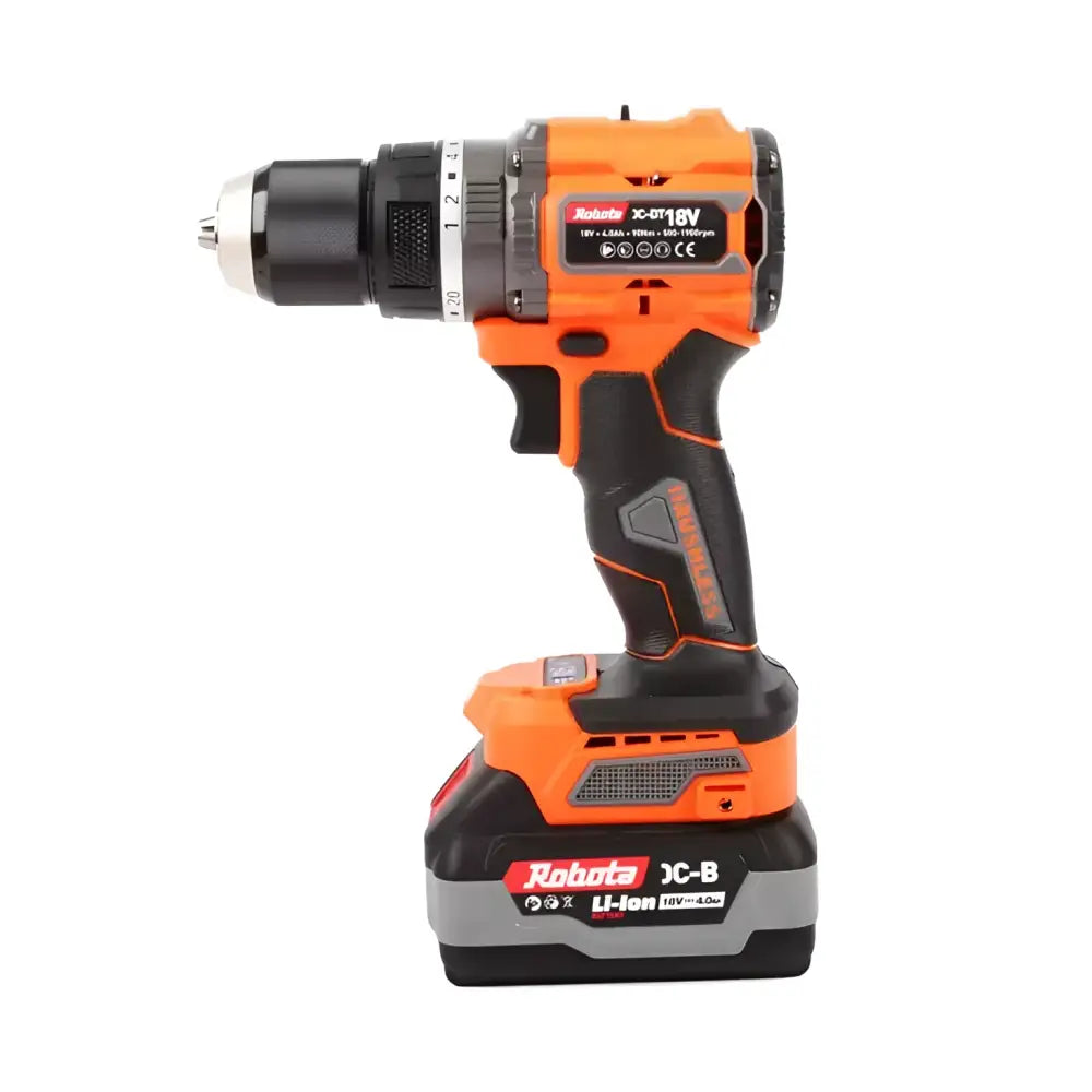 Robota dc-dt18v akkuporakone 13mm runko - akkuporakone 90nm vääntö retkeilyvarusteet verkkokaupasta 79,90 €