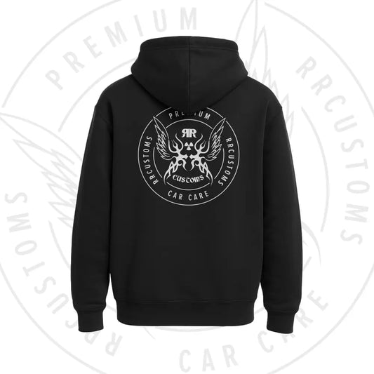 Rrcustoms huppari - s - huppari musta valkoinen logo retkeilyvarusteet verkkokaupasta 69 €