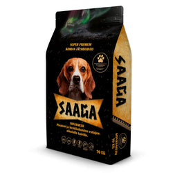 Black and gold saaga mini medi täysravinto koirille pieni ja keskikokoinen rotu mustapainettu pussi