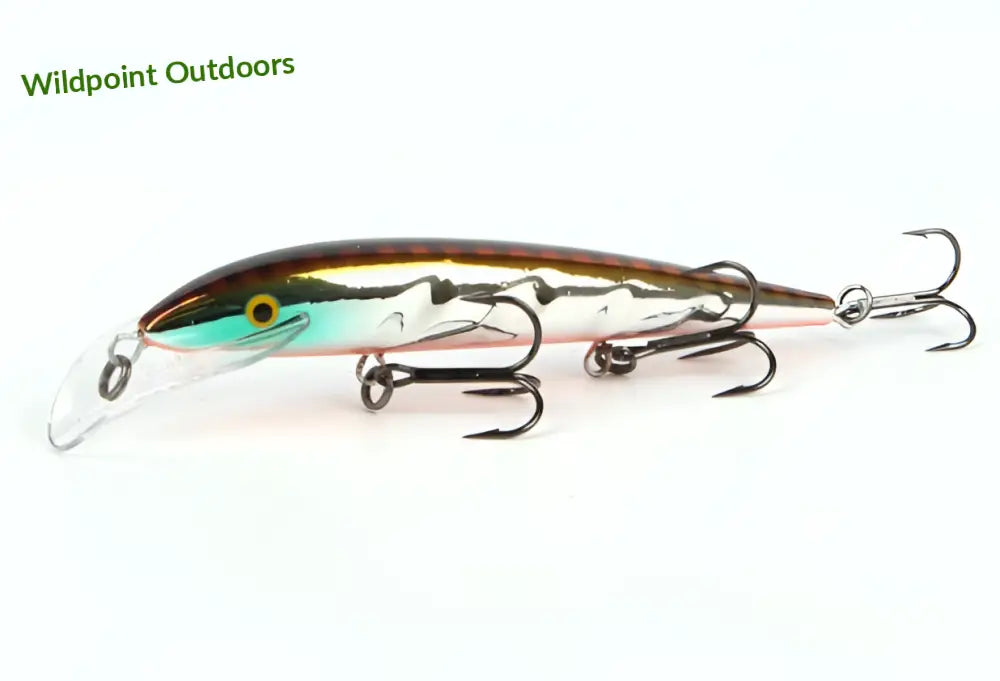 Scandinavian tackle baron 13cm - 13cm brown stripe chrome - wildpoint outdoors retkeily 7 €