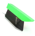 Bright green and black scandinavian tackle conquest planer vasen fishing lure with a sleek angular design