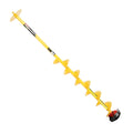 Keltainen muovinen jäätäsaha punaisella ja mustalla kahvalla Scandinavian Tackle Power Rammer kaira 5
