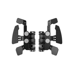 Simagic 3-paddle shifter module musta hiilikuitu ja metallinen lentovarressa ohjain kahdella joystickilla ja säätönapeilla