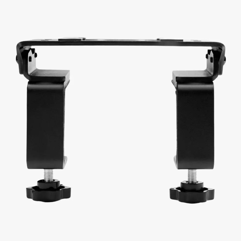 Mustan metallin kamera-asennusteline simagic desk clamp wheelbase t-loc säädettävällä korkeudella ja tukevalla puristimella