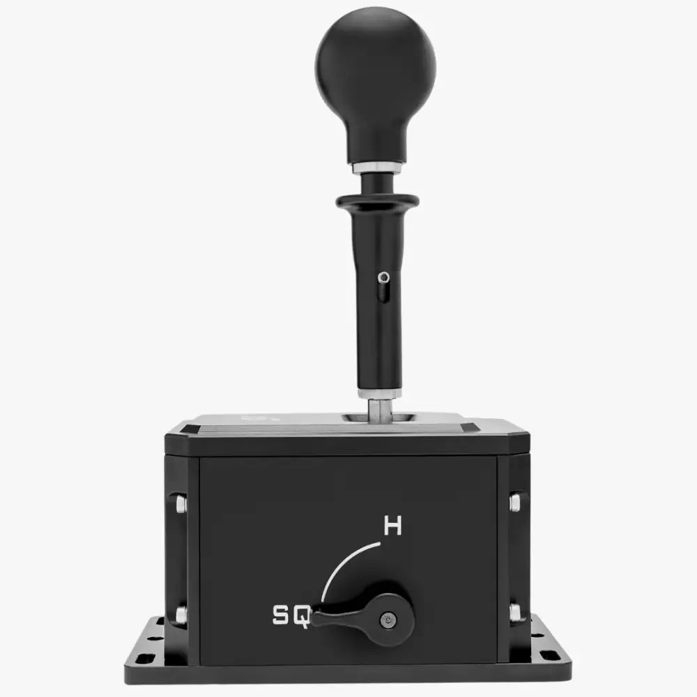 Simagic ds-8x h pattern -vaihdekeppi mustalla pallonuppe ja h-sq valitsimella neliskulmaisessa jalassaan
