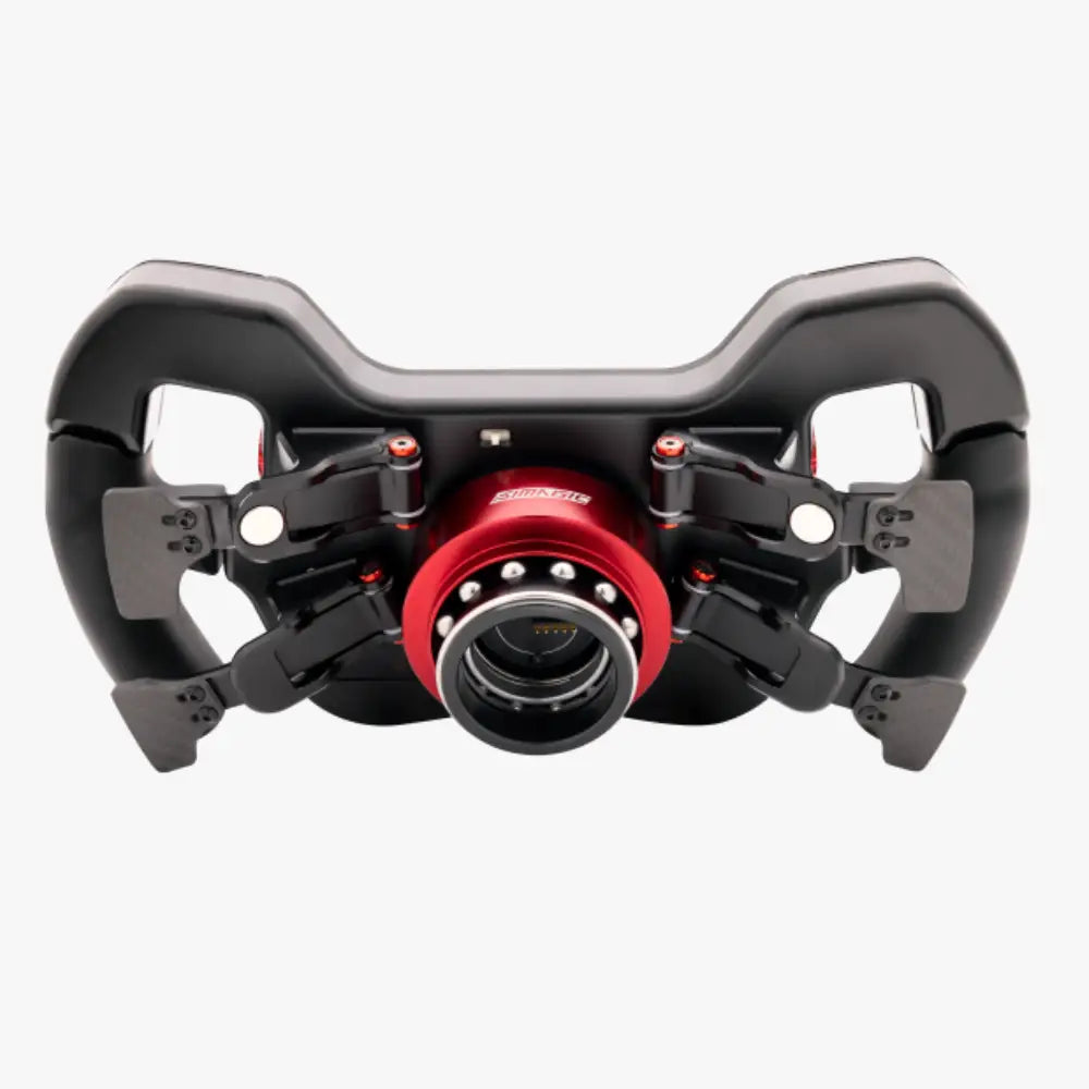 Simagic FX-C formula -rattiohjain musta ja punainen ergonomisella suunnittelulla ja keskuskameralla