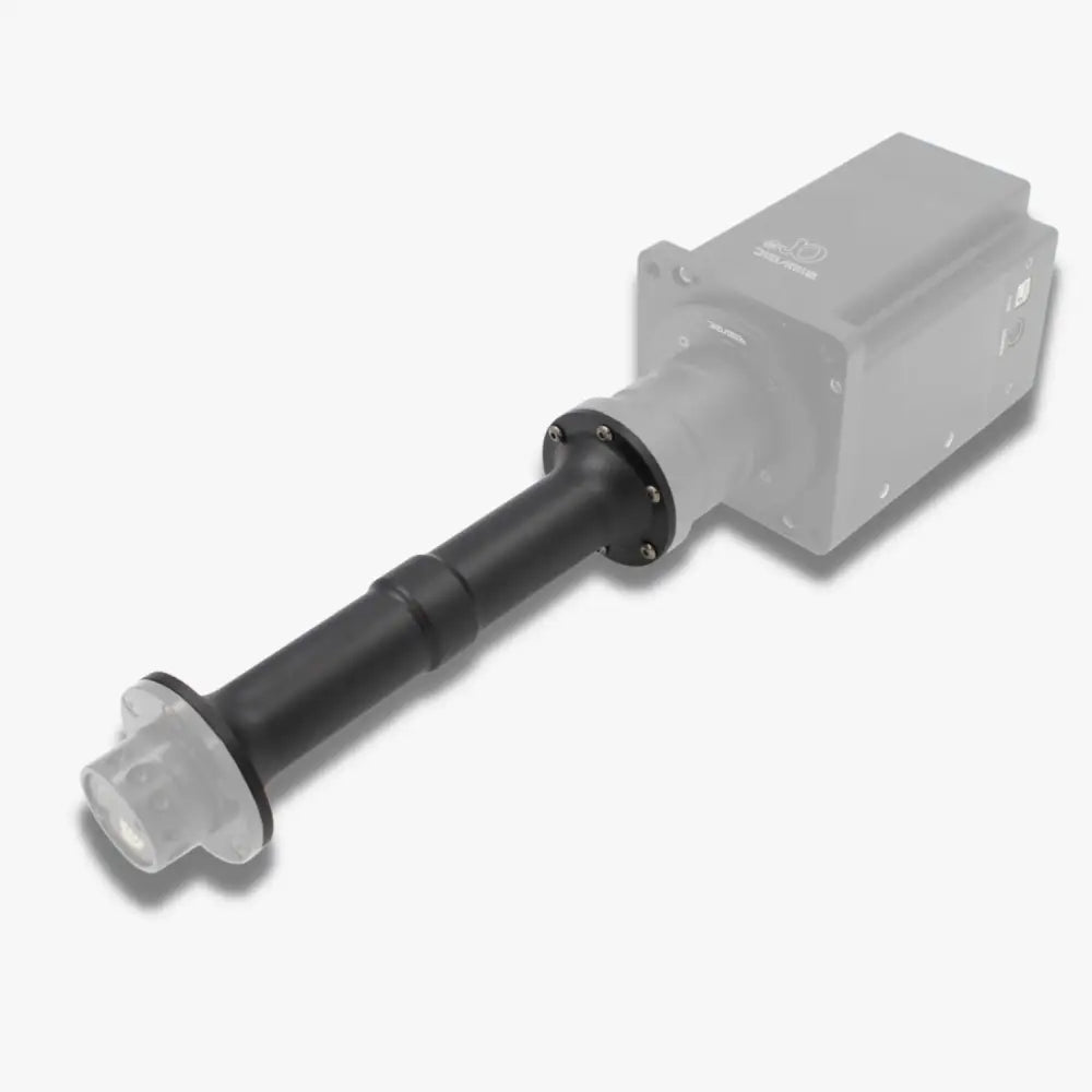 Simagic motor shaft extender 15cm musta sylinterimäinen laserputki läpinäkyvällä pääkappaleella ja kierteellisellä liitoksella