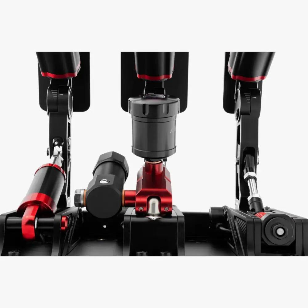 Simagic p1000 hydraulic system flight control yoke in black and red with metallic accents for precise flight simulation