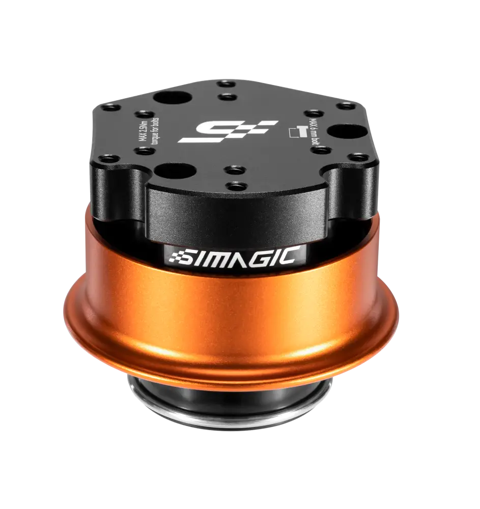 Simagic qr-a usb quick-release moottoripyörän kytkinvipu oranssi ja musta matta viimeistellyllä ylälevyllä