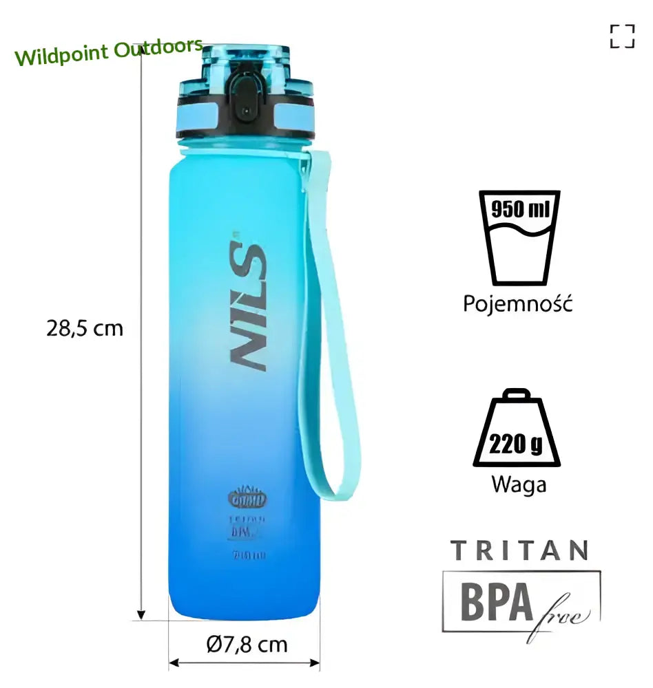 Sininen tritan juomapullo 950ml ncd04 nils camp - accessories retkeily 22,90 €