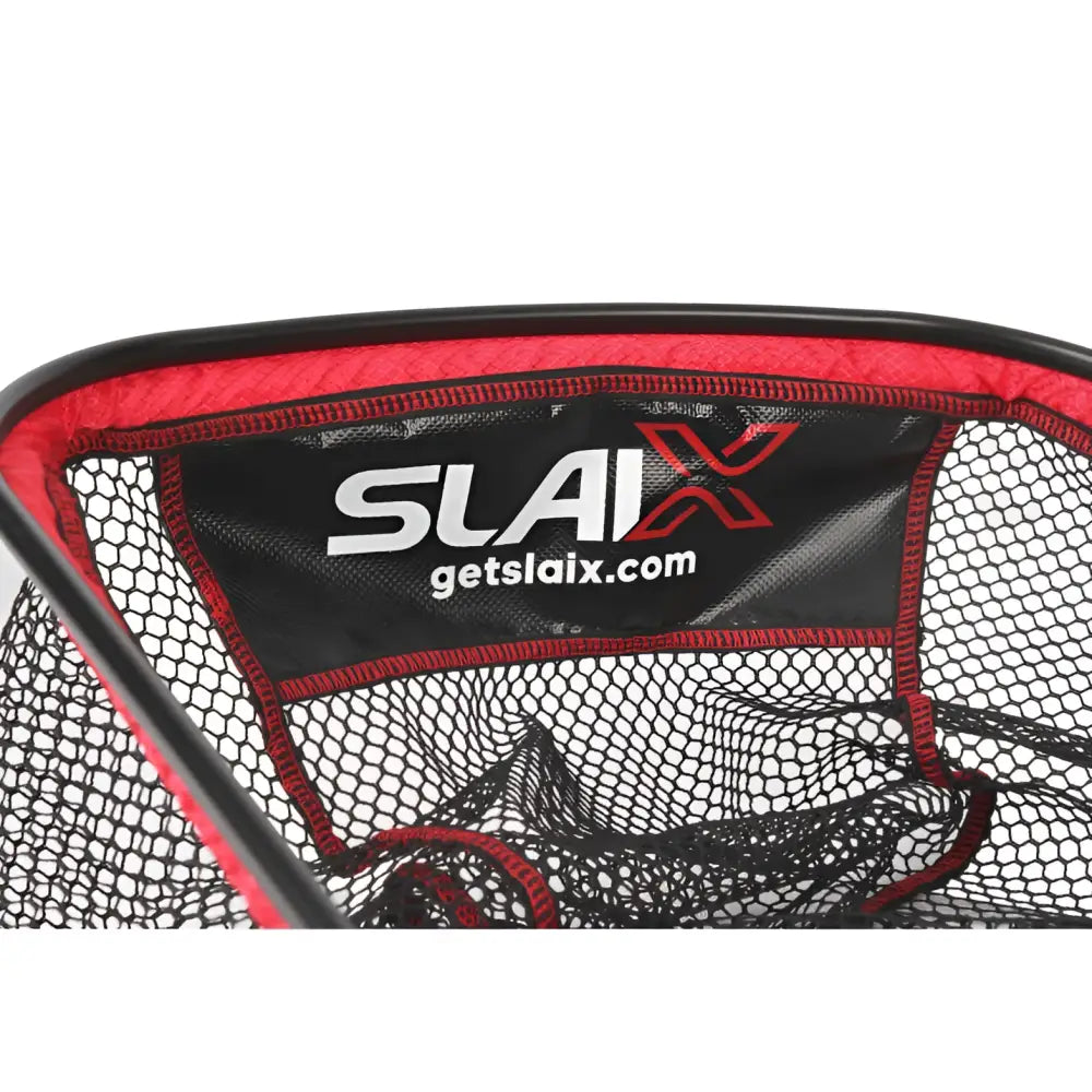 Slaix tackle carbon x50 kokoontaittuva teleskooppihaavi 50x40cm musta ja punainen kalaverkko vahvistetulla verkkomateriaalilla