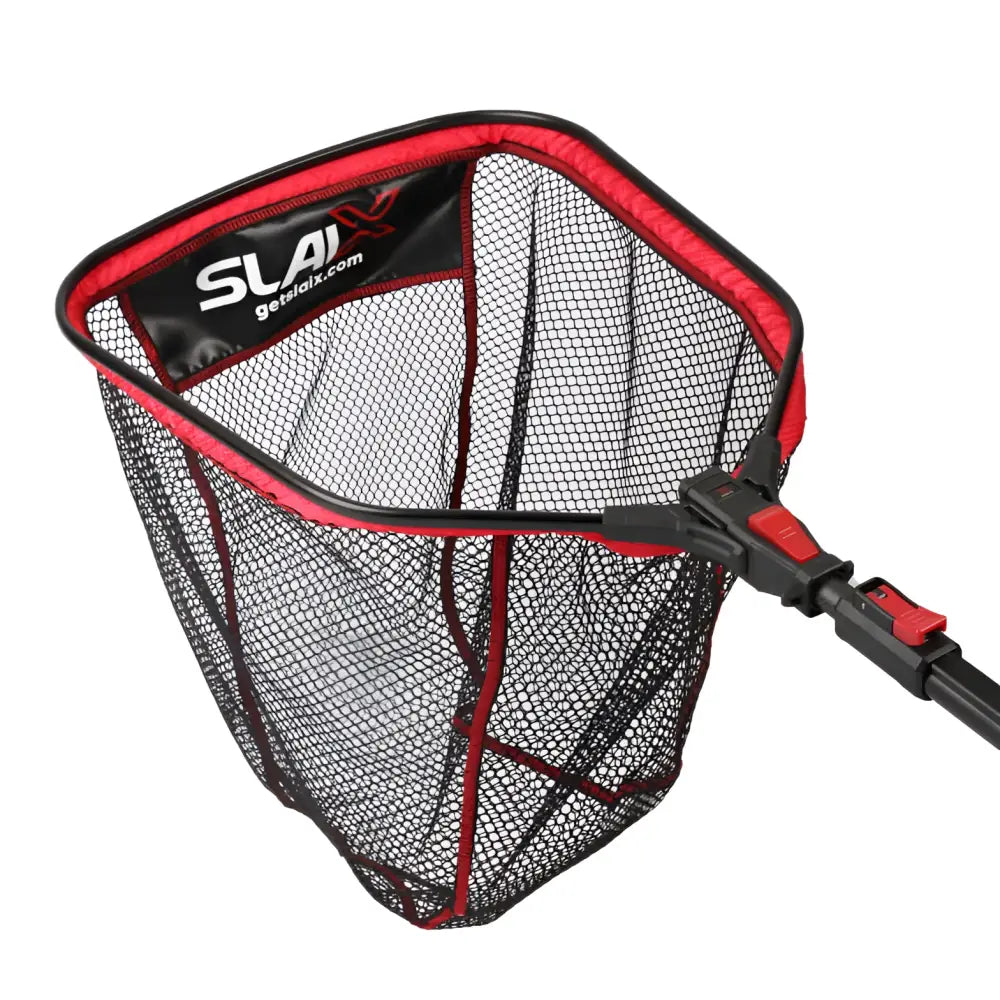 Mustavihreä ja punainen slaix tackle carbon x50 kokoontaittuva teleskooppihaavi 50x40cm vahvistetulla kehällä