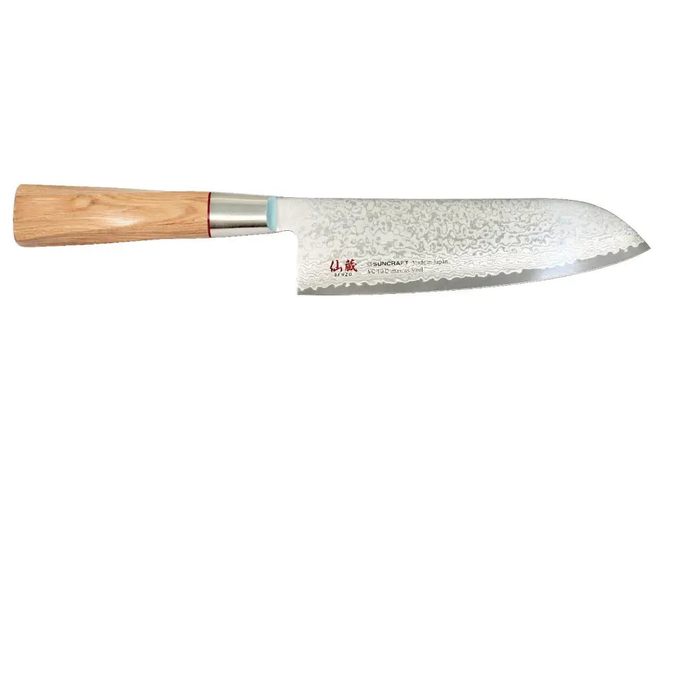 Suncraft senzo damascus twisted octagon santoku 17 cm - made in japan retkeilyvarusteet verkkokaupasta 189 €