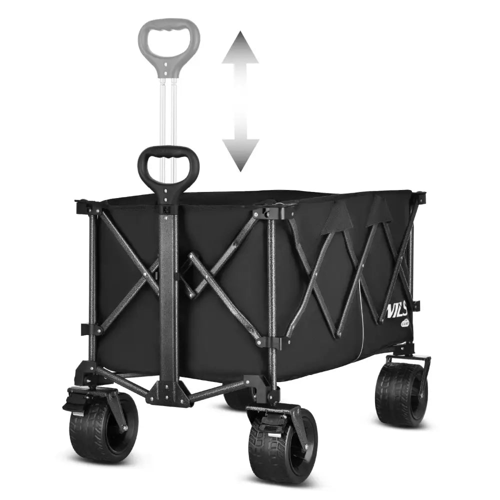 Taitettava kärry musta xxl 180l nc2604 nils camp - vetokärry kärry retkeilyvarusteet verkkokaupasta 139 €