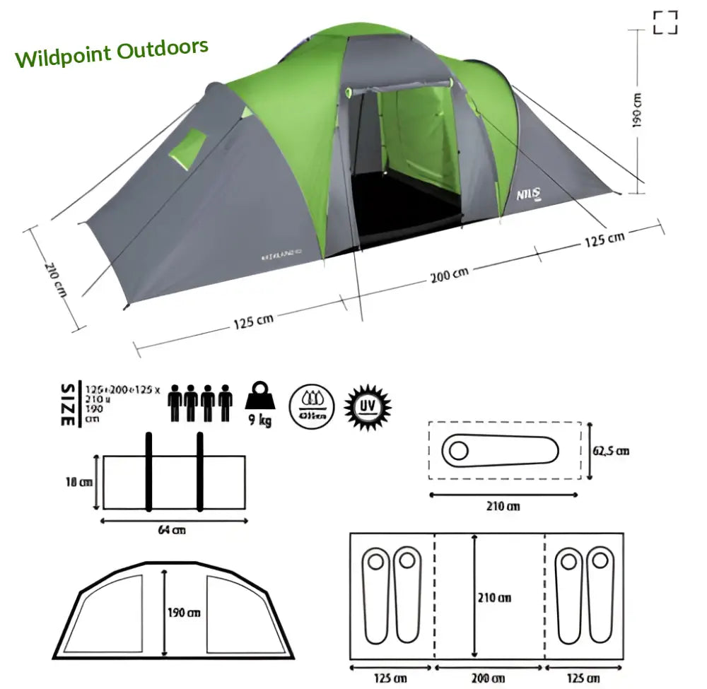 Teltta highland iv nc6431 nils camp - accessories retkeily