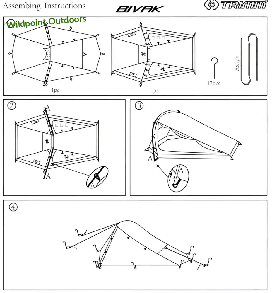 Trimm bivak sand teltta 2-hengelle - wildpoint outdoors retkeily 135 €