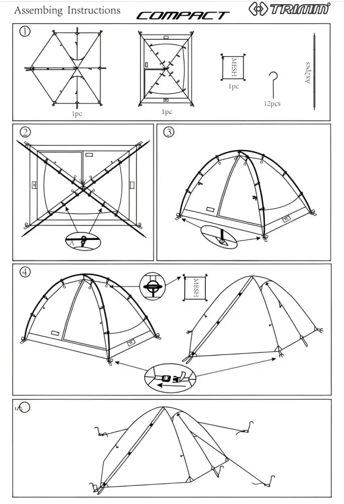Trimm compact sand teltta 2-3 hengelle - wildpoint retkeilyvarusteet verkkokaupasta 155 €