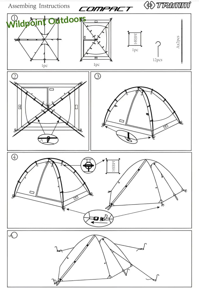 Trimm compact sand teltta 2-3 hengelle - wildpoint retkeily 155 €