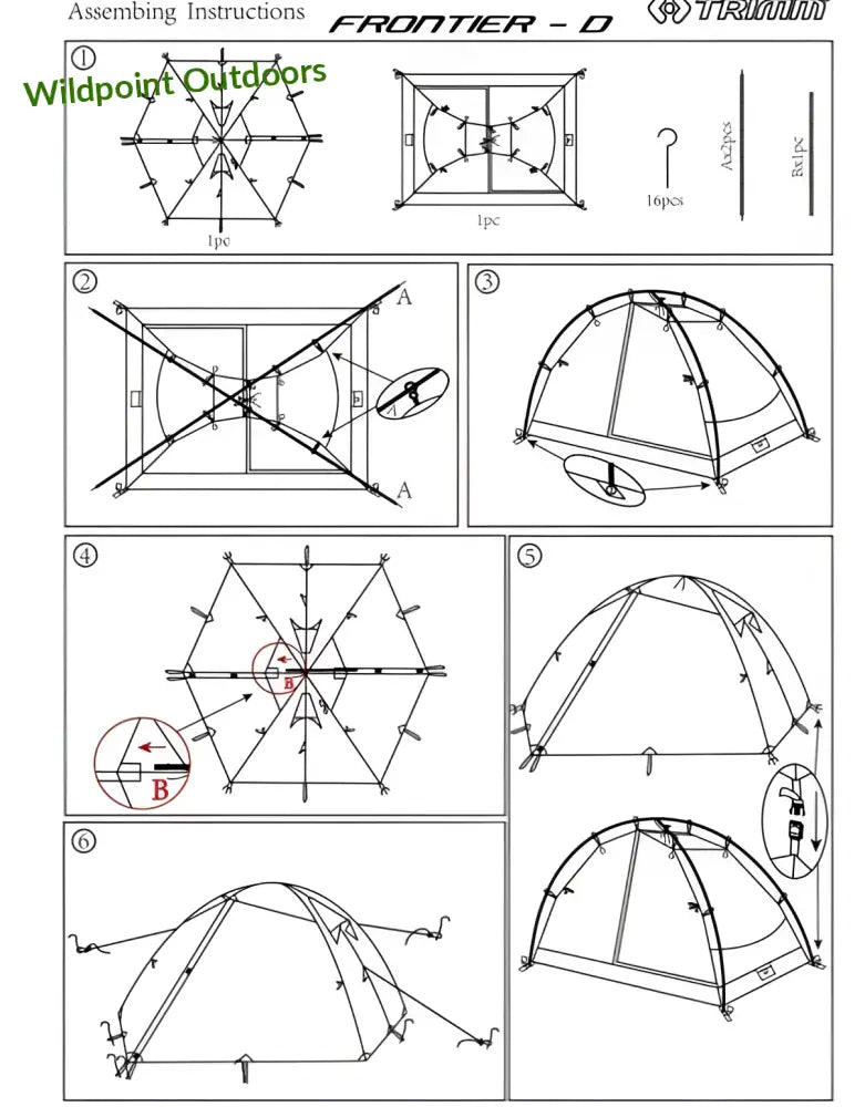Trimm frontier-d teltta lime / harmaa - wildpoint retkeily 249 €