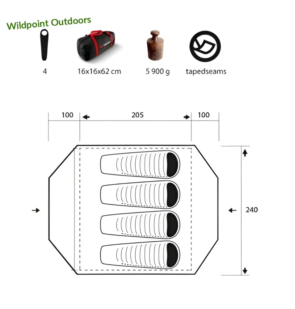 Trimm tornado sand teltta 4-hengelle - wildpoint retkeily 259 €
