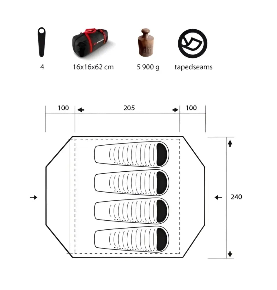 Trimm tornado sand teltta 4-hengelle - wildpoint retkeilyvarusteet verkkokaupasta 259 €
