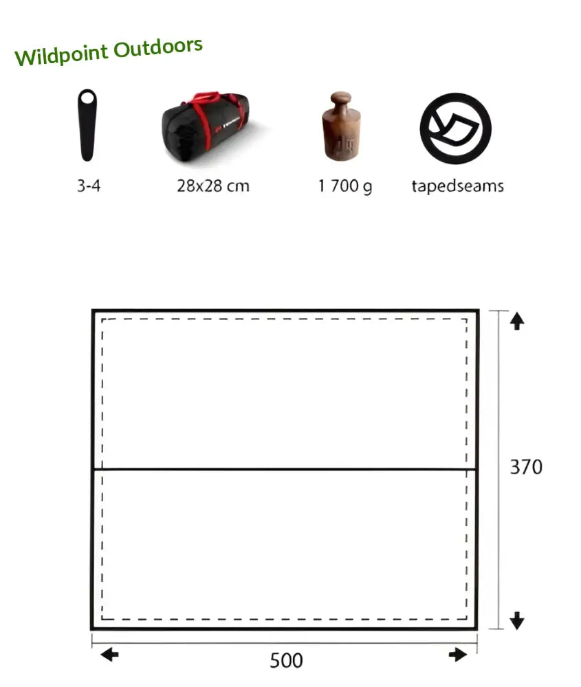 Trimm trace xl tarppi vihreä - wildpoint outdoors retkeily 85 €
