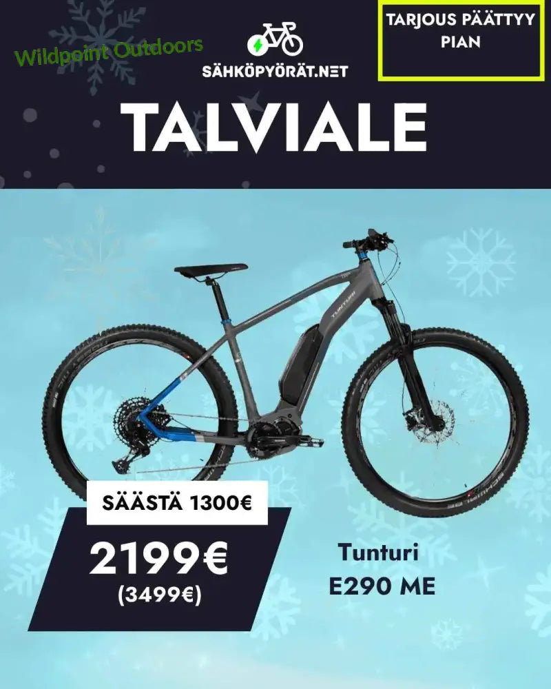 Tunturi e290 me rajoitettu erä! - 52 (170-190 cm) - uusi sähköpyörä - wildpoint outdoors retkeily 2 199 €