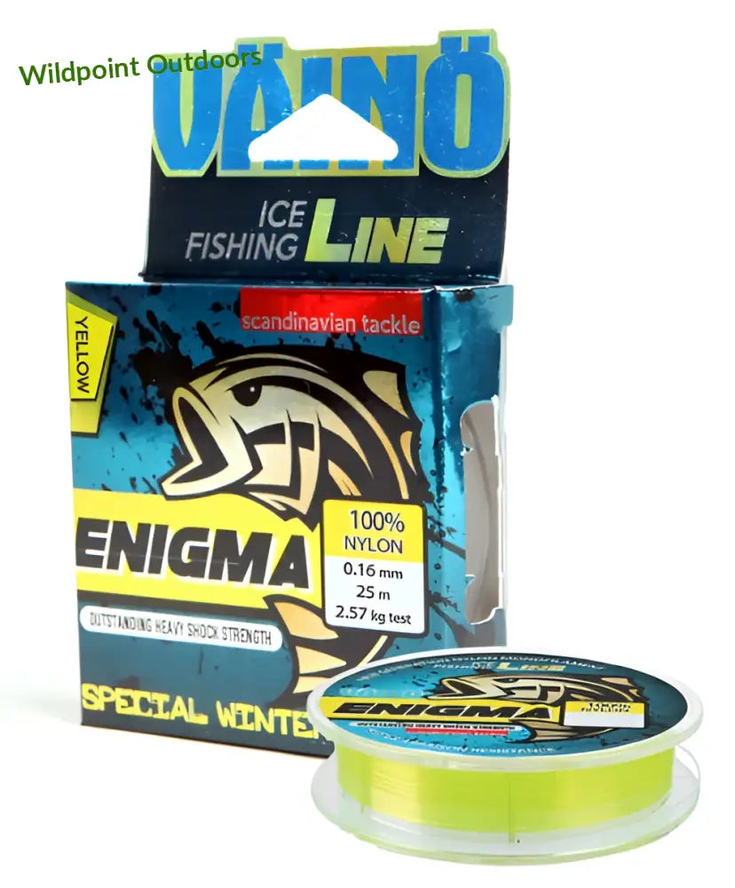 Väinö enigma pilkkisiima 25m - 0.10mm 1.21kg keltainen - wildpoint outdoors retkeily 2,99 €