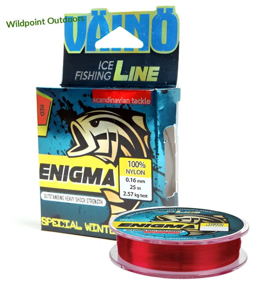 Väinö enigma pilkkisiima 25m - 0.10mm 1.21kg punainen - wildpoint outdoors retkeily 2,99 €