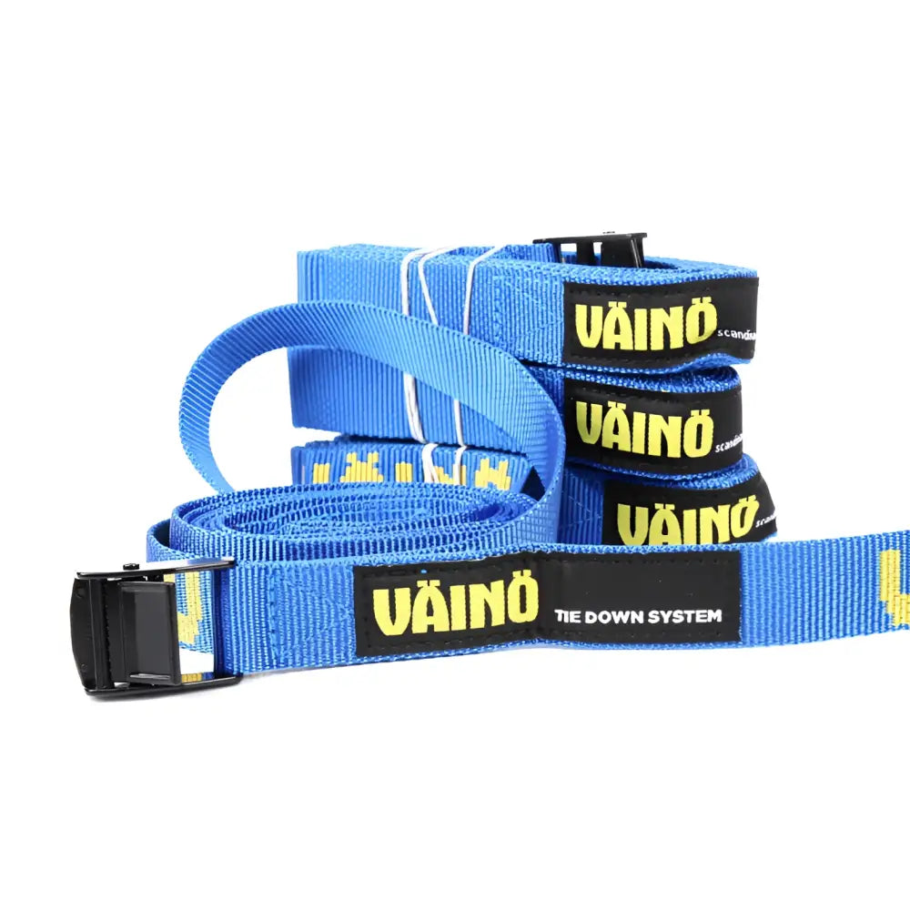 Väinö kiinnityshihnasarja karabiineilla ja jääruuveilla - retkeilyvarusteet verkkokaupasta 29,90 €