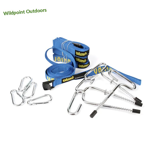 Väinö kiinnityshihnasarja karabiineilla ja jääruuveilla - retkeily 29,90 €