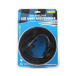 Mustassa kelapakkauksessa coiled led-valonauha väinö ice shelter led light accessories lisävalaisinpaketissa