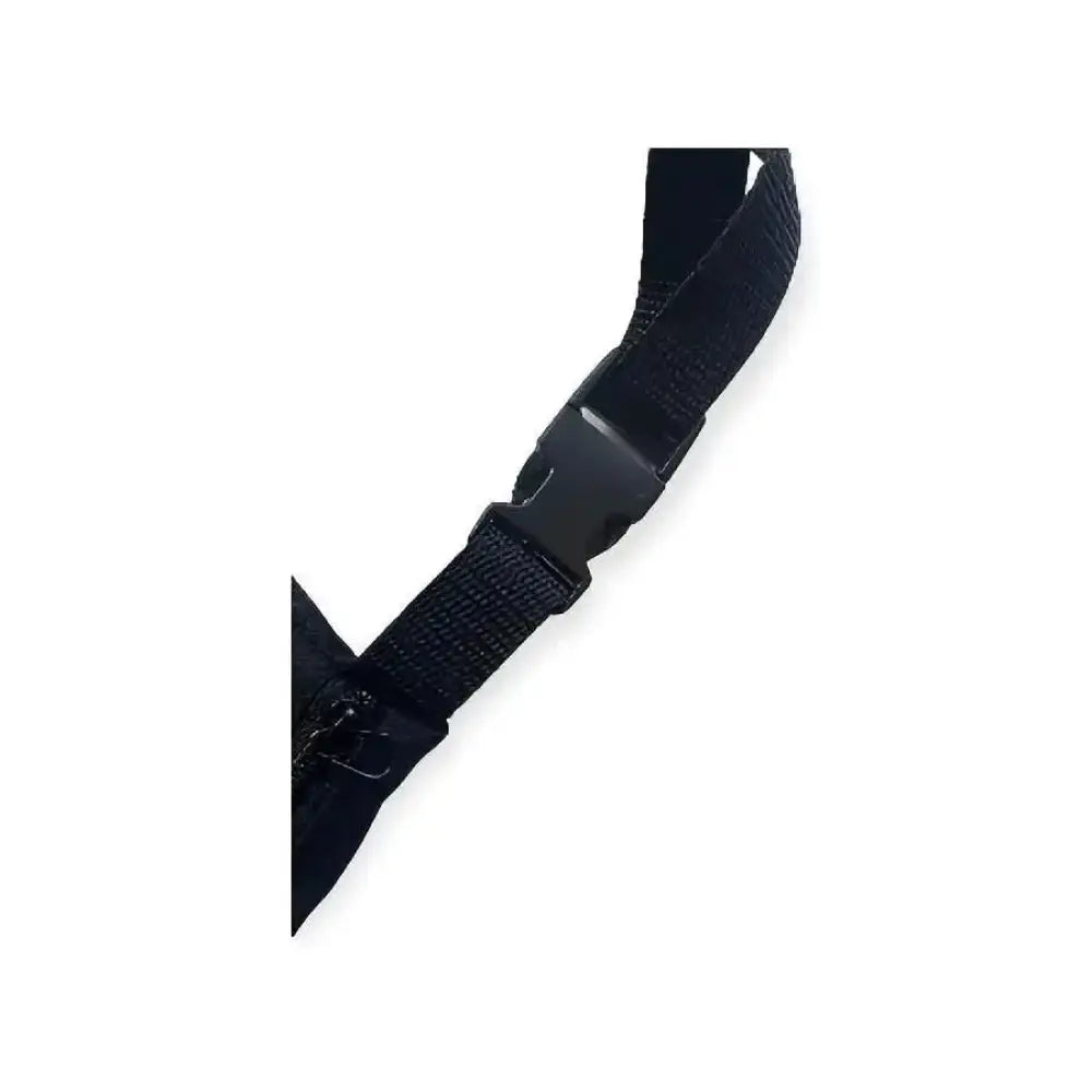 Vyölaukku perhonen mustalla nailonremmillä, muovisoljella ja vetoketjulla suljettava