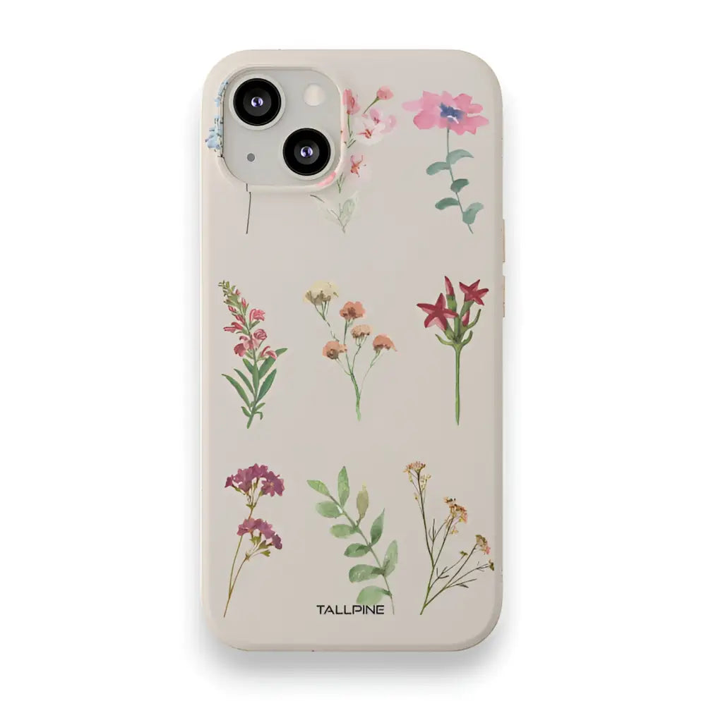 Watercolor flowers - eco case - iphone 14 - wildpoint outdoors retkeilyvarusteet verkkokaupasta 35 €