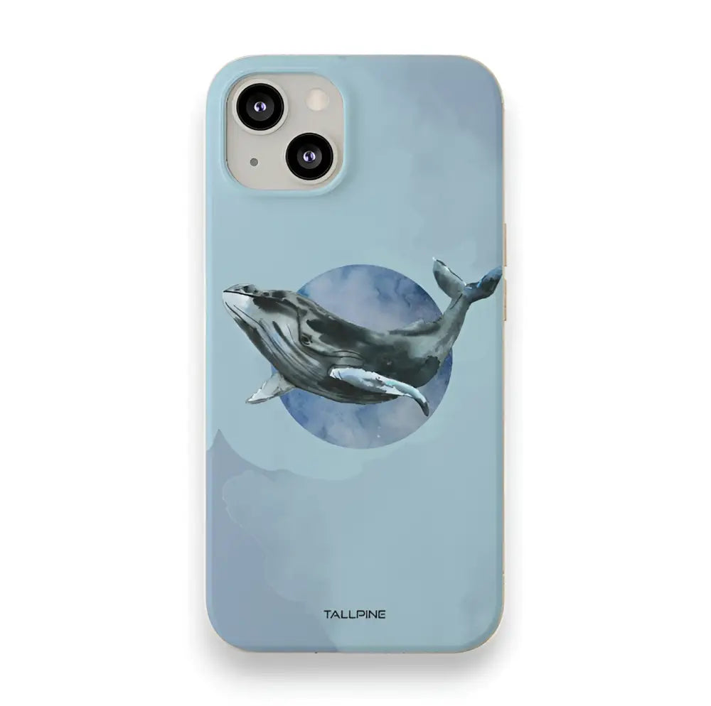 Watercolor whale - eco case - iphone 17 - wildpoint outdoors retkeilyvarusteet verkkokaupasta 35 €