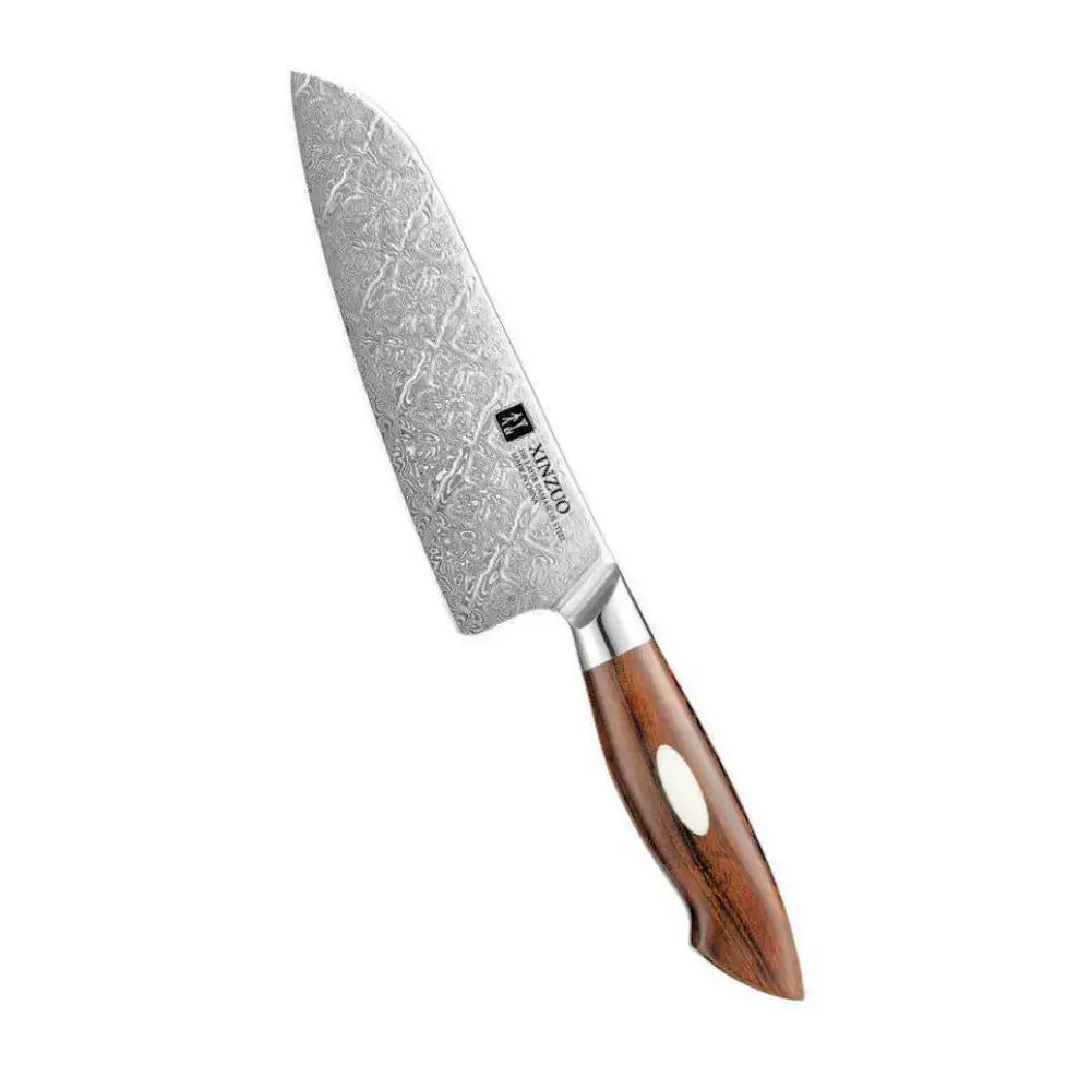 Xinzuo jiang damaskus santokuveitsi 18 cm - keittiövarusteet ja tarvikkeet - wildpoint retkeilyvarusteet verkkokaupasta