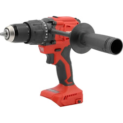 Red and black Yato Akkuiskuporakone 18V 120Nm cordless drill with textured grip and adjustable torque settings
