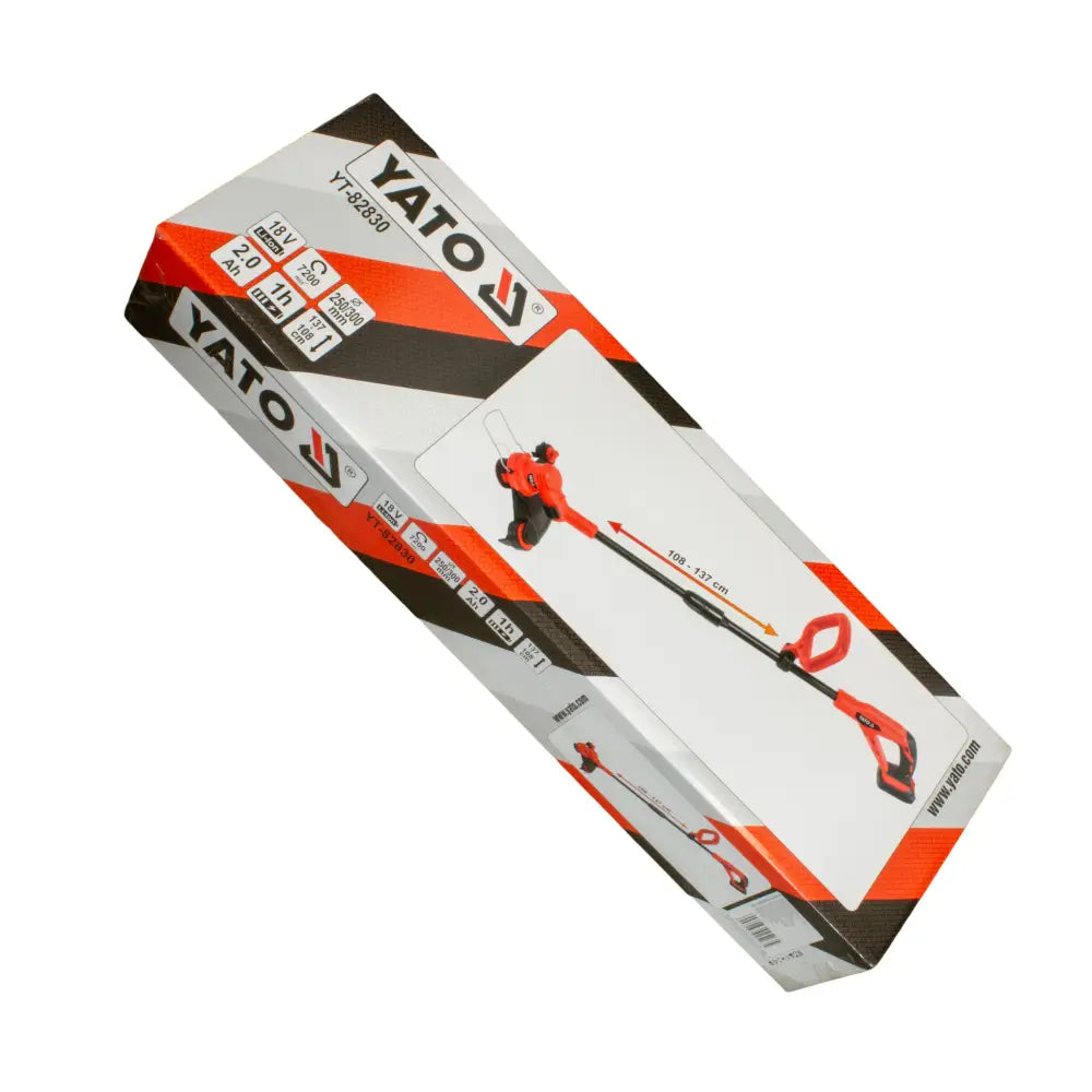 Yato akkutrimmeri 18v 108-137 cm + 2.0 ah akku ja laturi sarja - retkeilyvarusteet verkkokaupasta 109,95 €